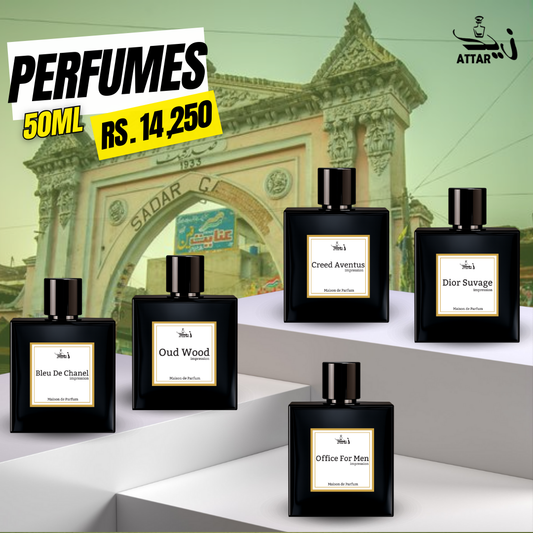 Five World Famous 50ml Perfumes - Mandi Bahauddin Deal